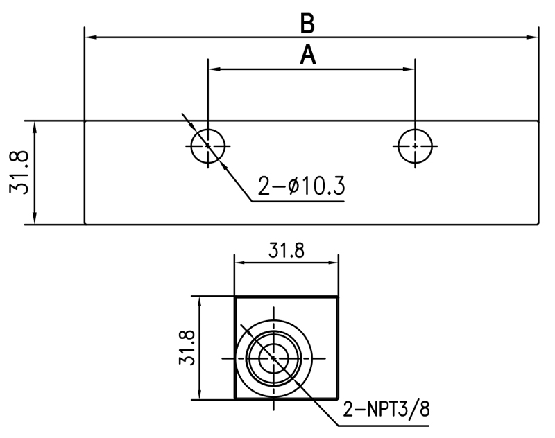 Technical Drawing of VL-1X Metering Valves Technical Drawing of VL-1X Metering Valves